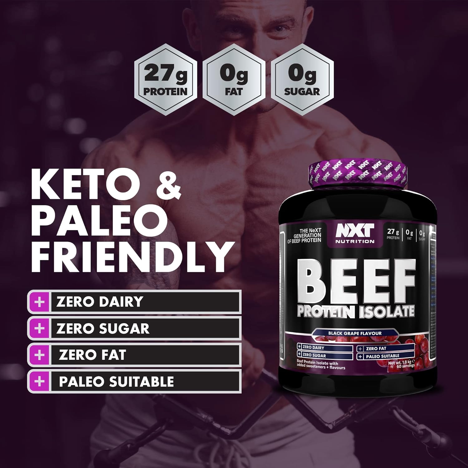 NXT Nutrition Beef Protein Isolate Powder