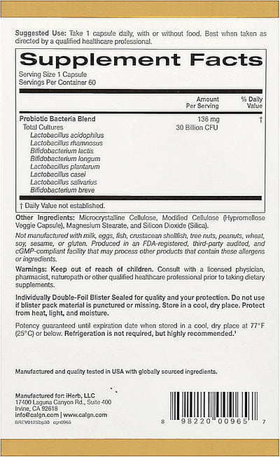 California Gold Nutrition LactoBif® 30 Probiotics