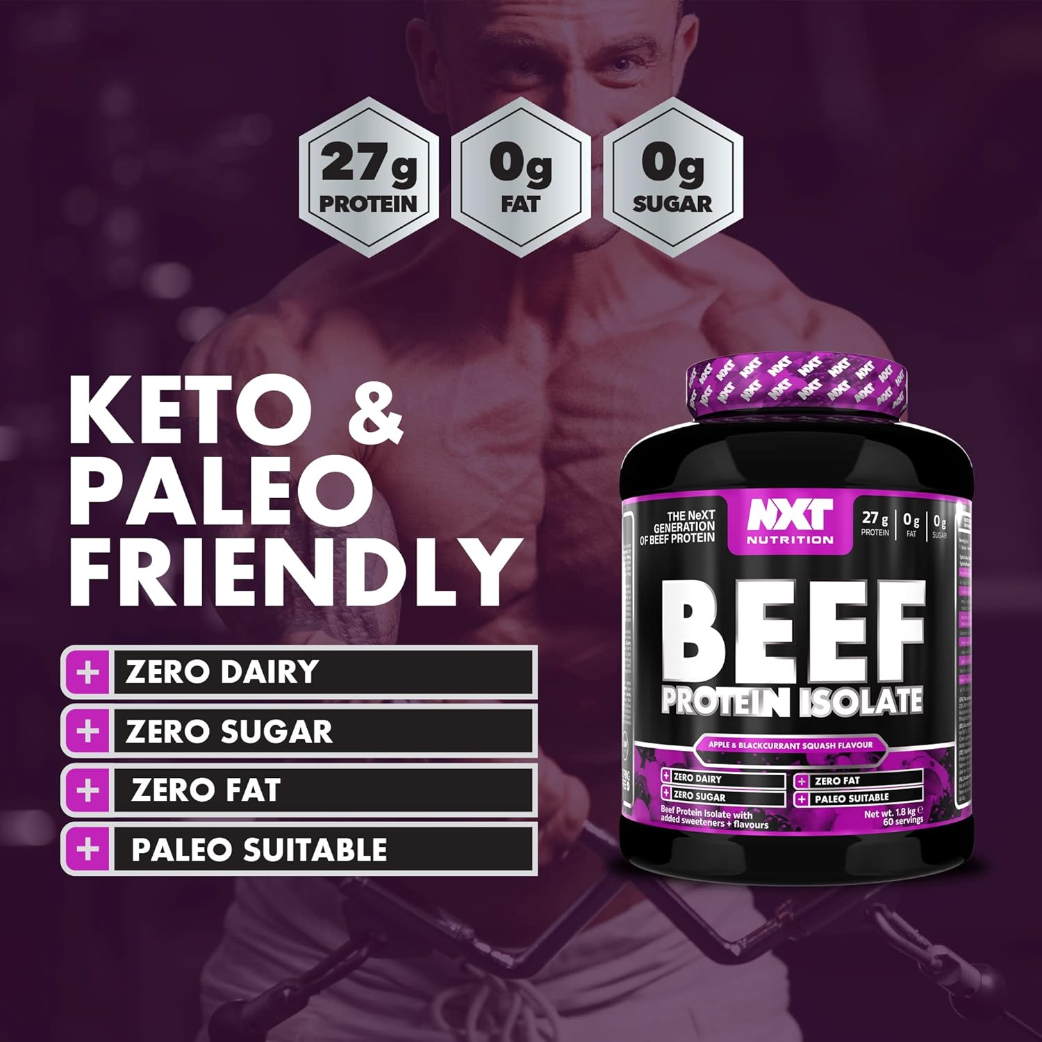 NXT Nutrition Beef Protein Isolate Powder