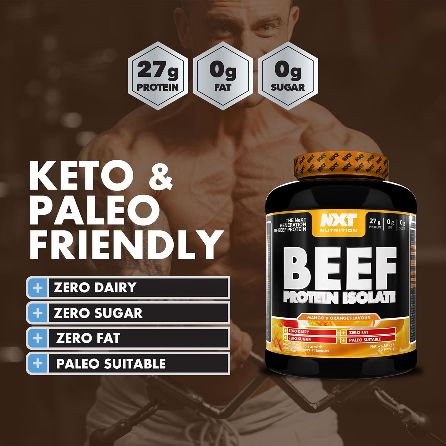 NXT Nutrition Beef Protein Isolate Powder