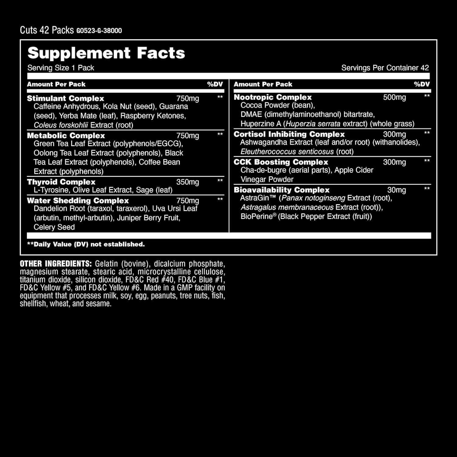 Universal Nutrition Animal Cuts Fat Burner