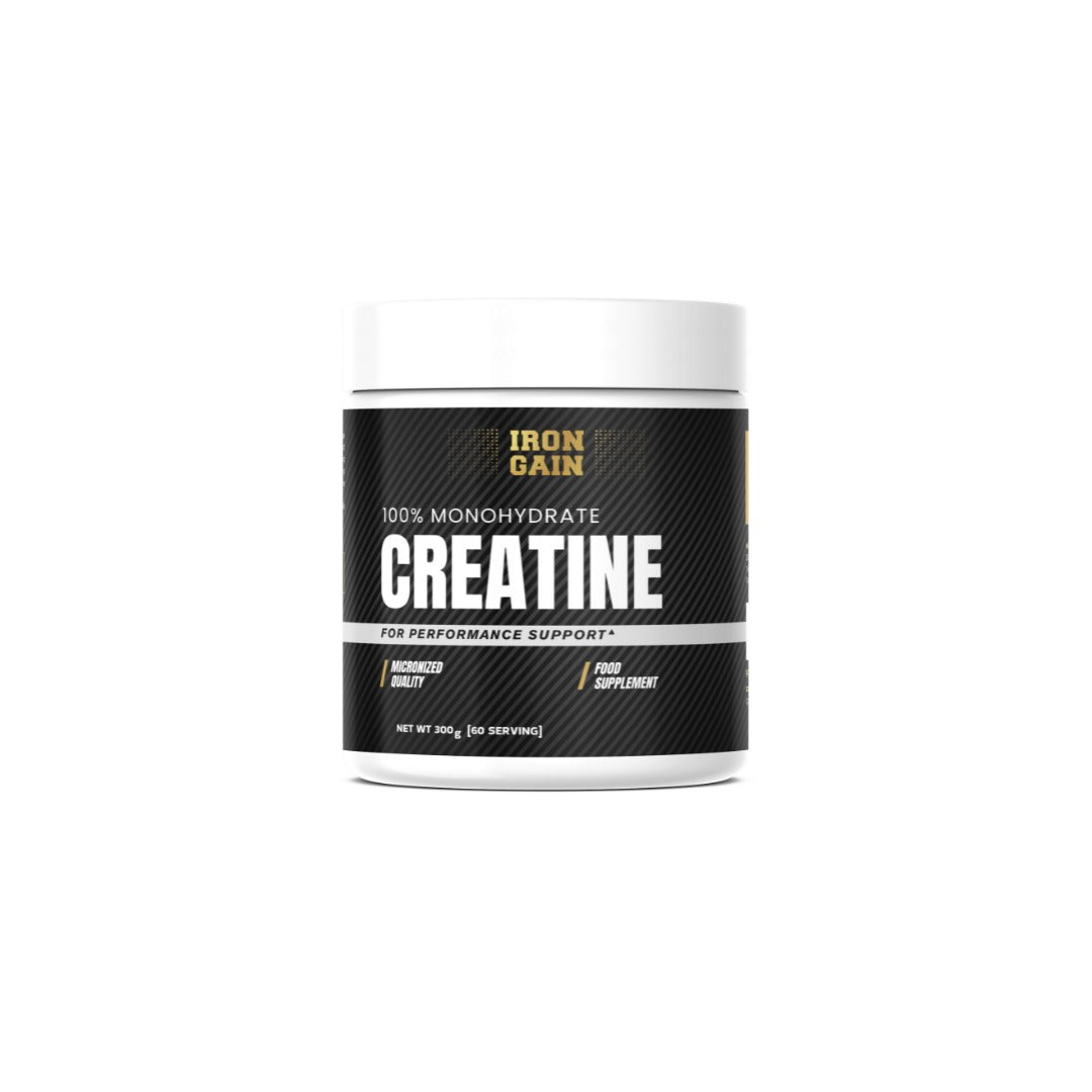 PACK - CRÉATINE MONOHYDRATÉE 300G - GAIN DE FER + SHAKER